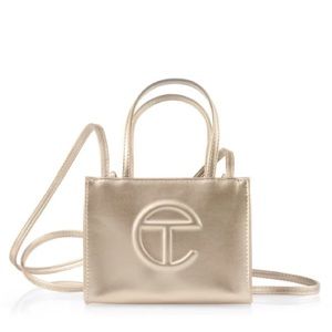 [SOLD] TELFAR Small Gold Shopping Bag